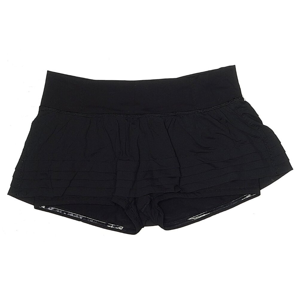 Lululemon Breath of Fire skirt black run skort ,tennis, beach size 8 EUC